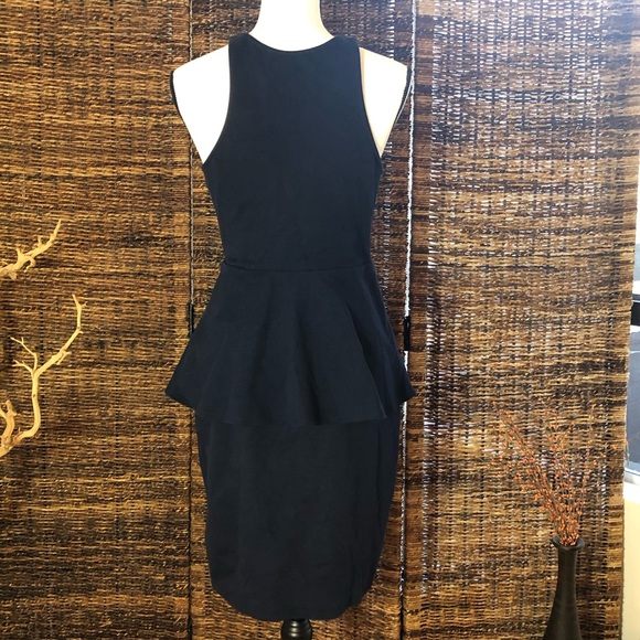 Navy Peplum halter neck - Picture 3 of 6